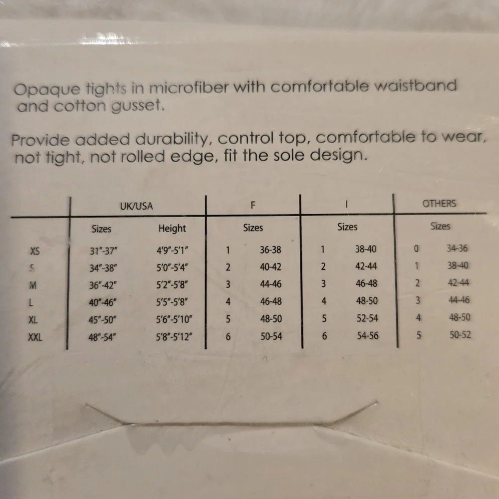 MANZI Super Opaque Tights Control Top 70 Denier Miele Small 1/2 26108 New